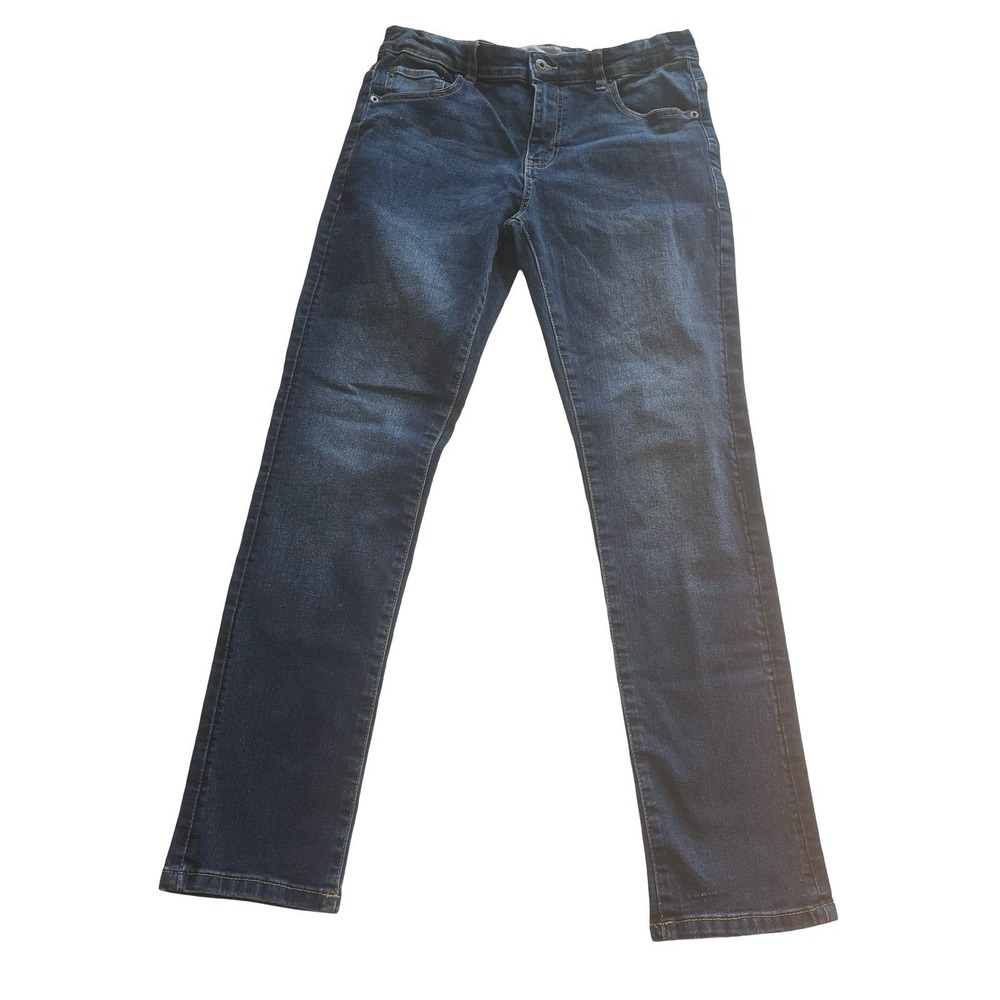 Lucky Brand Boy's Size 18 Authentic Skinny Stretch Jeans Dark Wash Cotton Blend